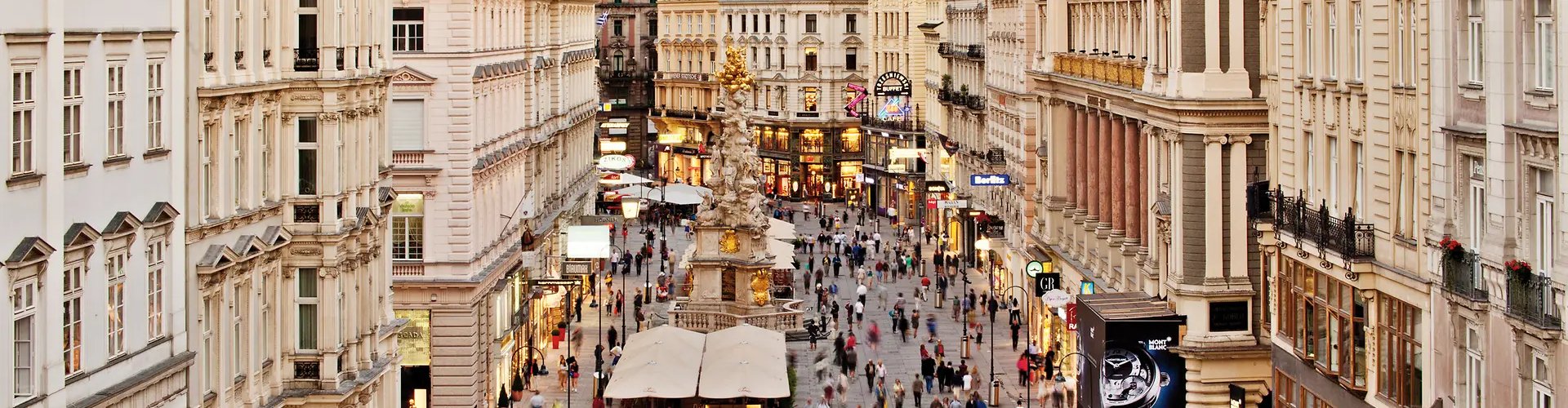 Vienna cityscape at sunset