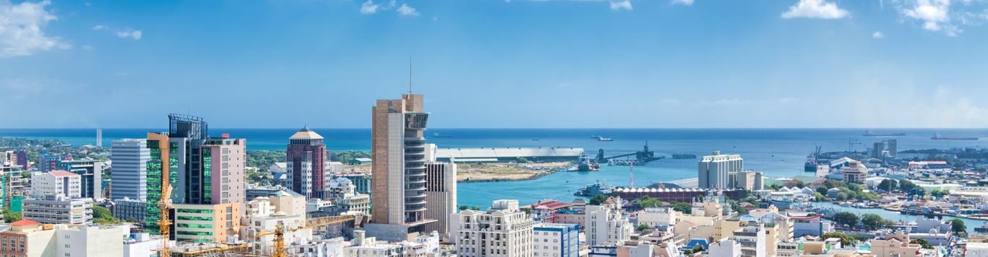 Scenic view of Port Louis, MU skyline