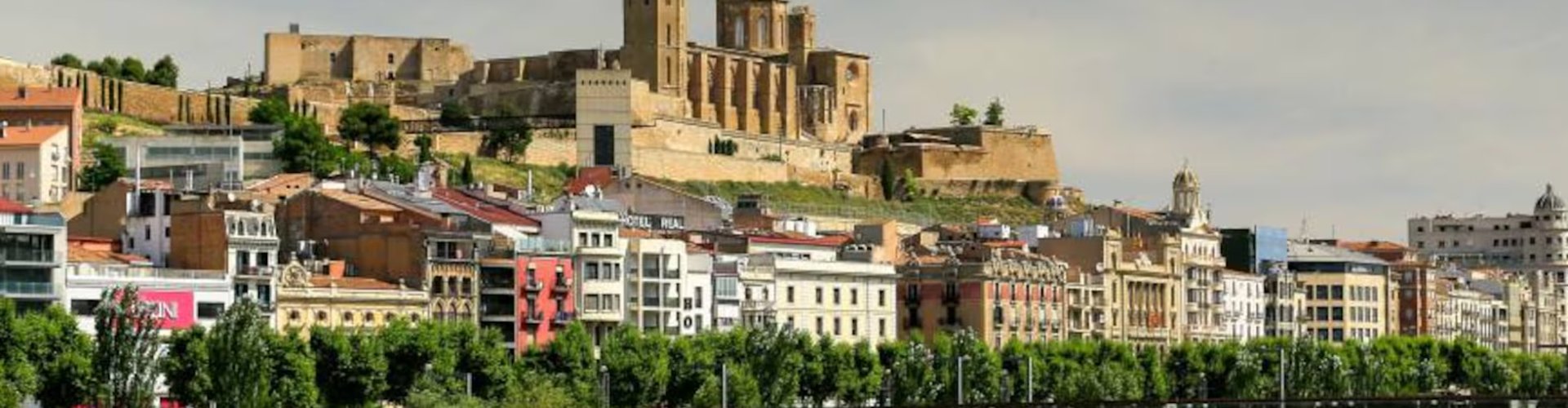 Lleida cityscape sunset