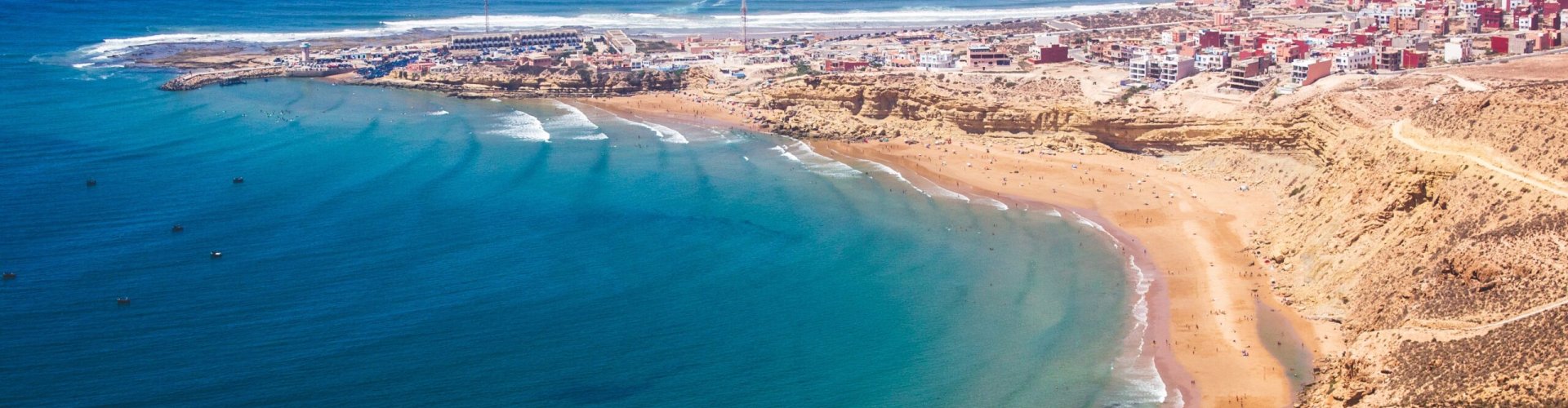 Sunset over Agadir Beach