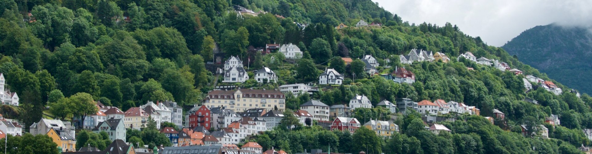 Sunset over Bergen fjord