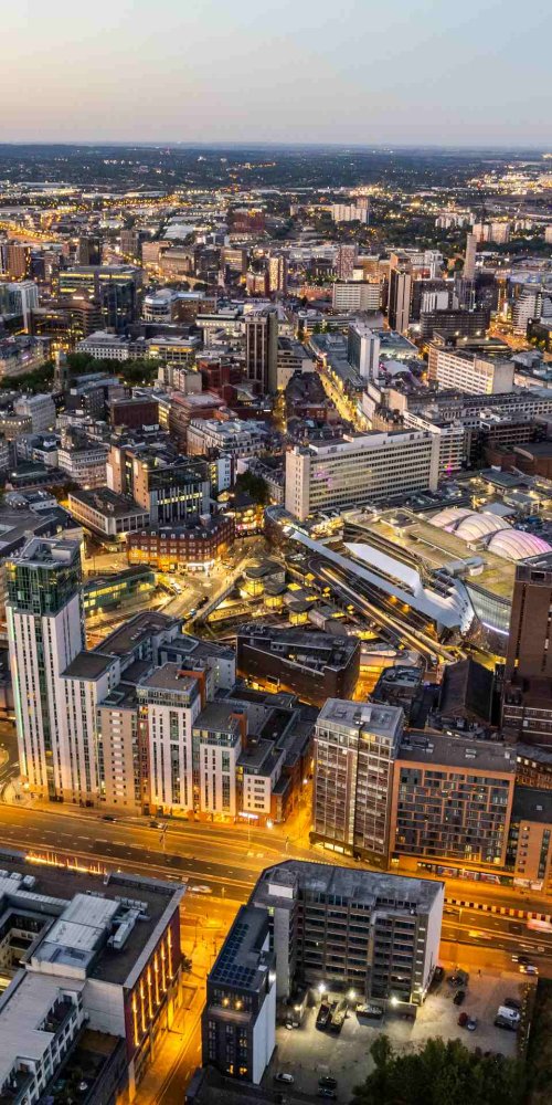 Birmingham transport and cityscape