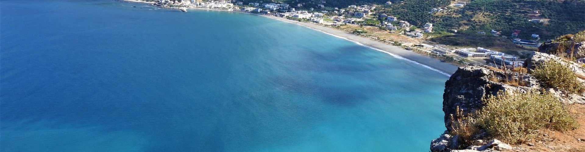 Sunset over the sea in Plakias