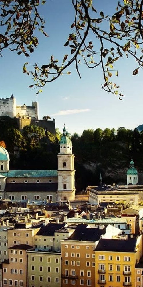 Salzburg transport and cityscape