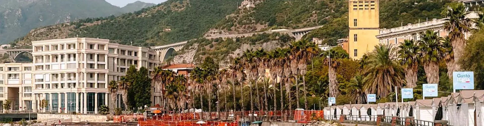 Scenic view of Salerno, IT coastline