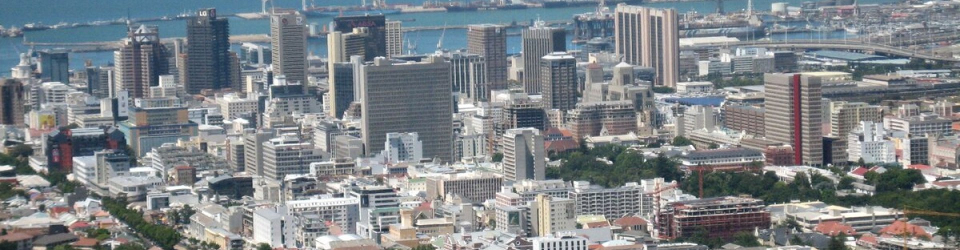 Sunset over Cape Town landscape