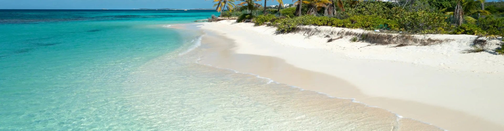 Sunset over Anguilla, AI beach