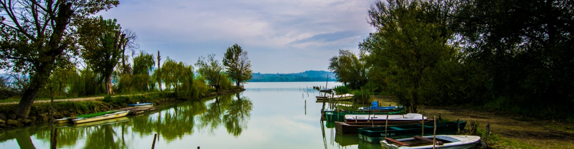 Panoramic view of Chiusi, IT at sunset