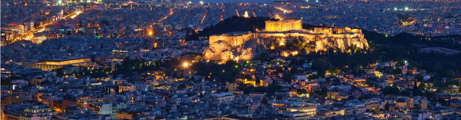 Sunset over Athens, GR