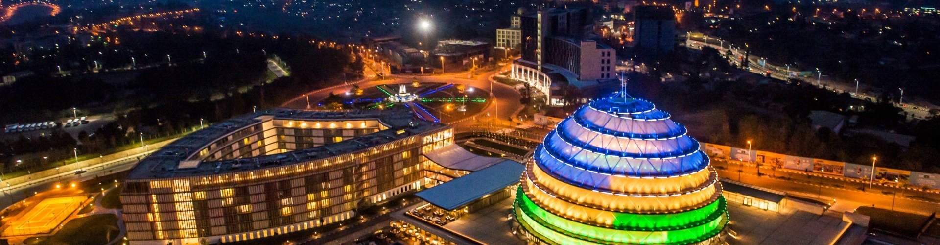 Kigali cityscape at sunset