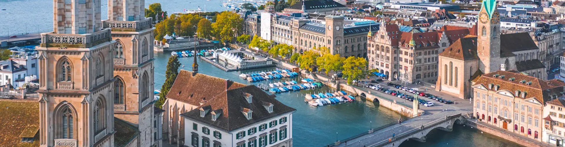 Scenic view of Zürich, CH
