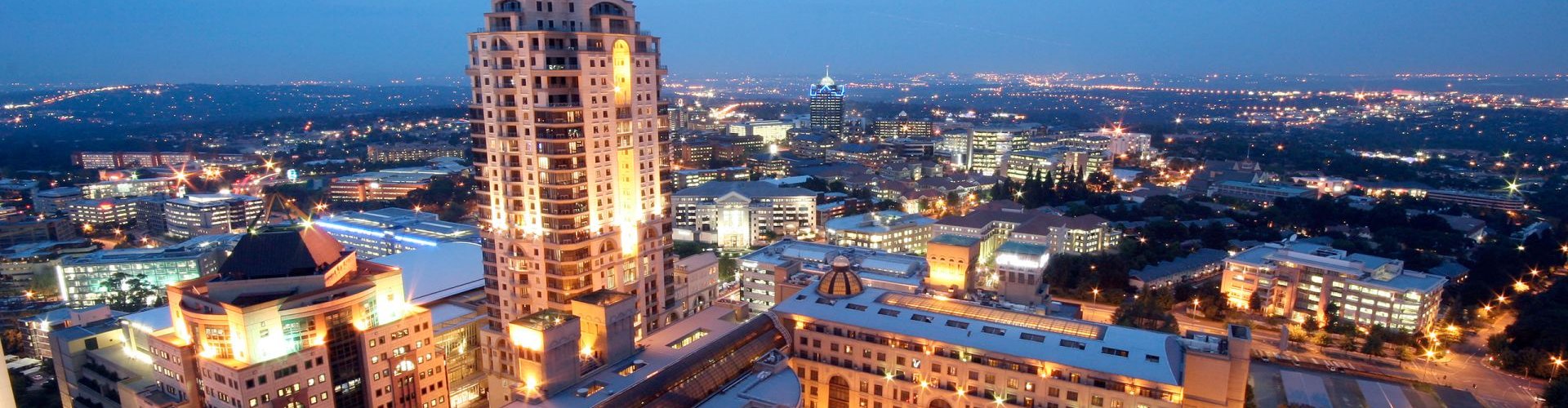 Johannesburg skyline at sunset